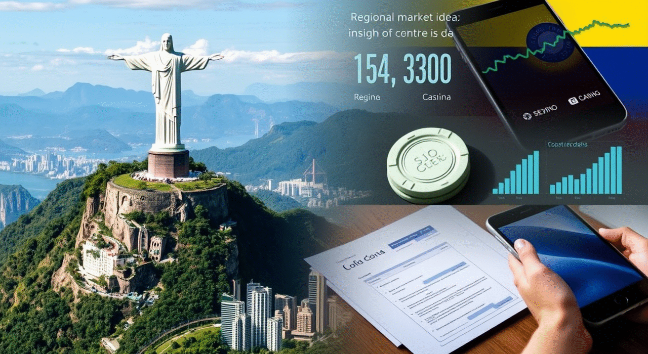 Latin America map highlighting gambling industry growth and regulation in Brazil, Mexico, Colombia, and Argentina.