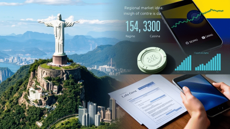 Latin America map highlighting gambling industry growth and regulation in Brazil, Mexico, Colombia, and Argentina.