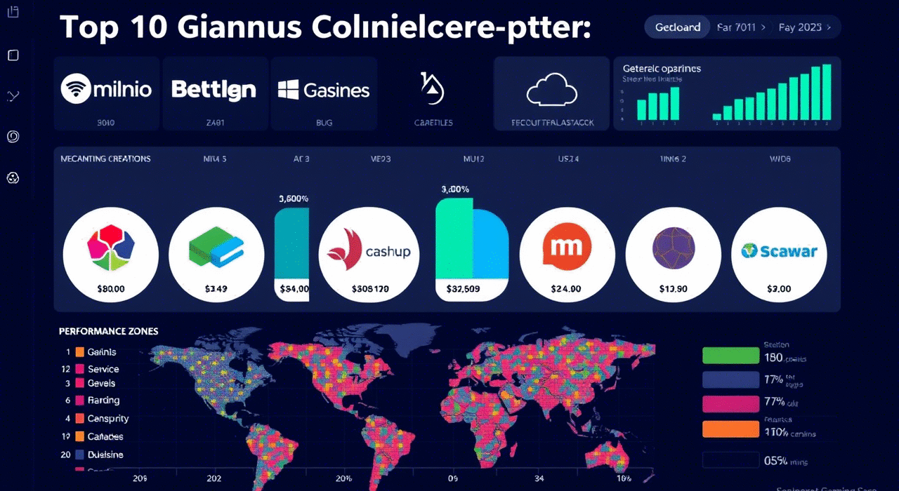 Top 100 iGaming operator KPIs displayed in a benchmarking dashboard.