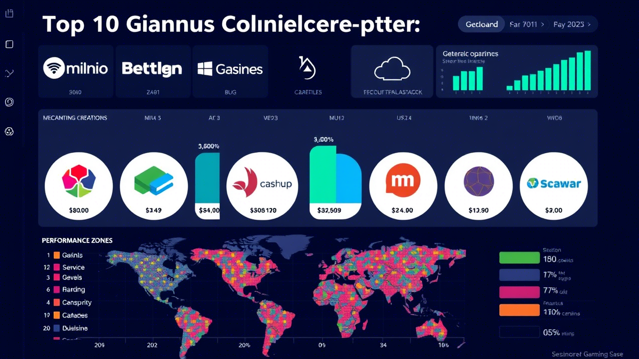 Top 100 iGaming operator KPIs displayed in a benchmarking dashboard.